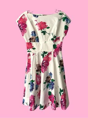 kate spade Jess Dress White Floral Fit-and-Flare Dress Size 4 Wedding Party